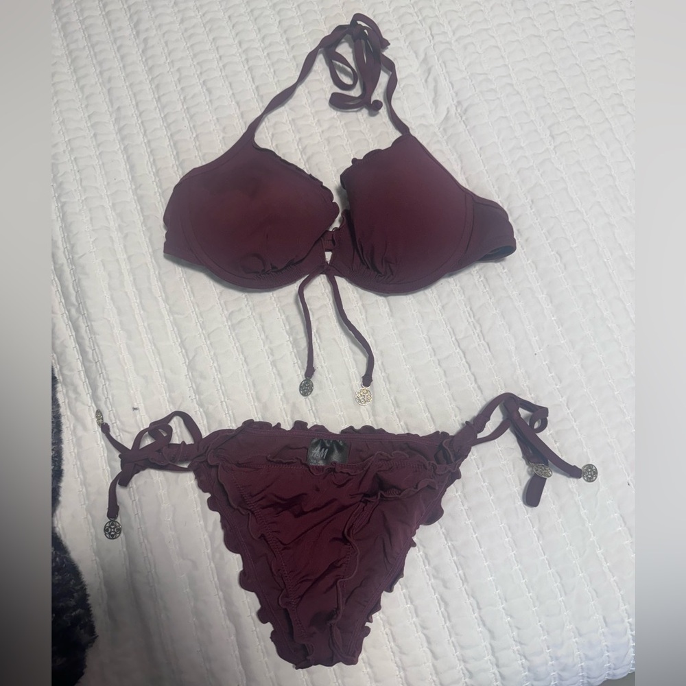Burgundy Bikini Set